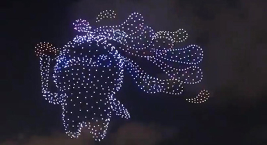 全運會無人機表演閃耀香港